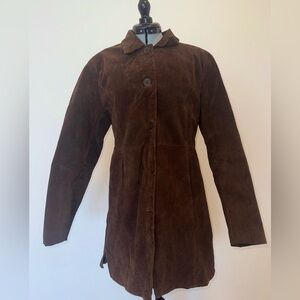 Brown %100 Leather Coat